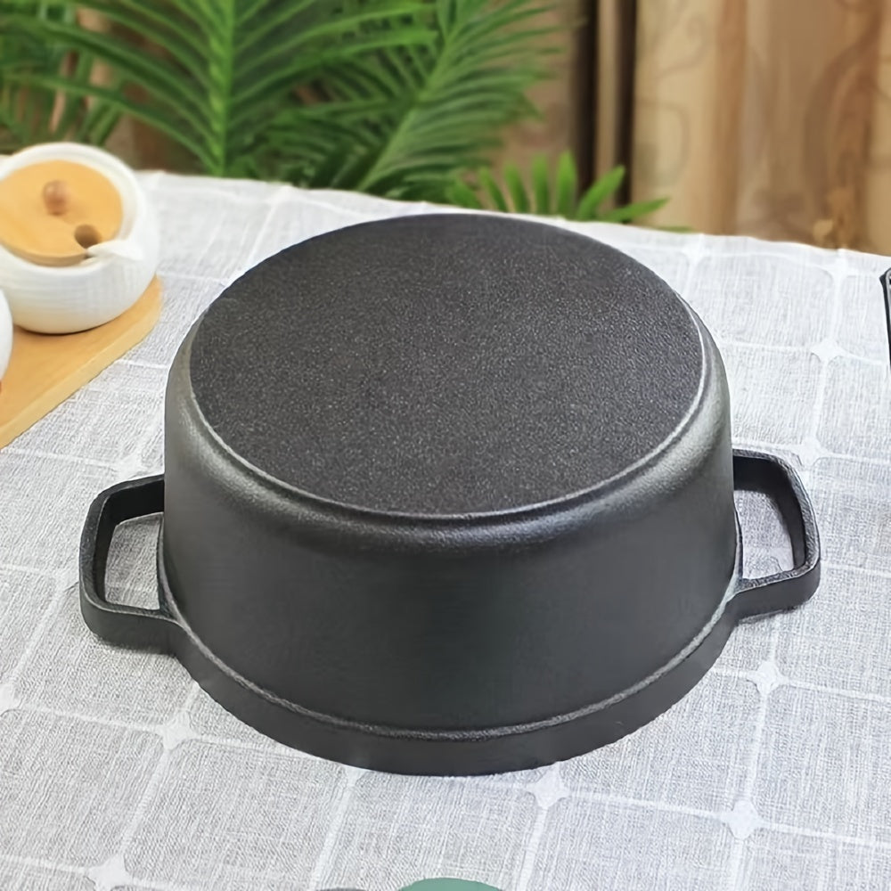 Dual-handled Cast Iron Stew Pot - Versatile, Non-Stick & Easy to Clean - Ideal for Soups and More - 22cm, 24cm, 26cm Sizes Available