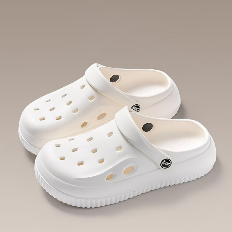 Breathable EVA Clogs, Slip-On Sandals for Men and Women with Flat Heel, Ideal for Beach or Pool, Trendy Hole Design.