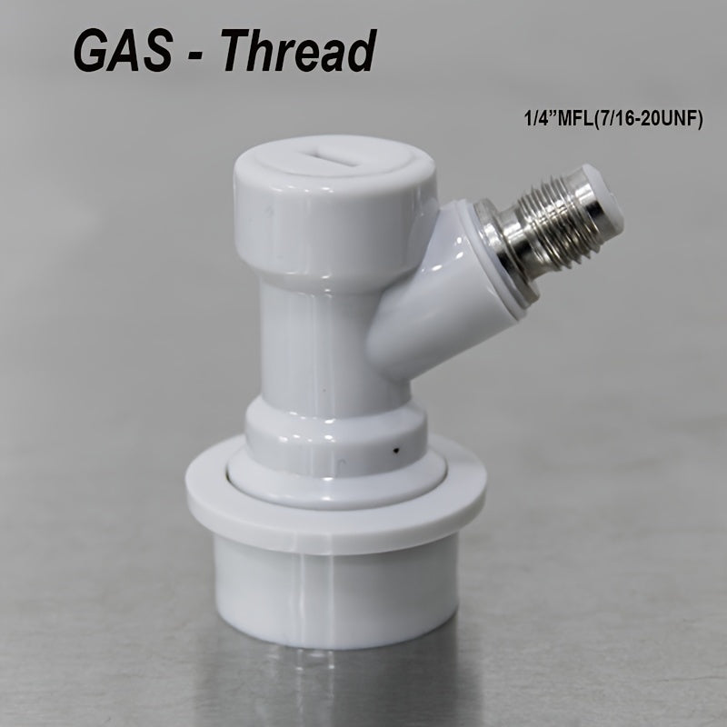 1pc Ball Lock Disconnect Beer Keg Connector with 1/4" Barb and 1/4" MFL fitting for beer gas dispensing.