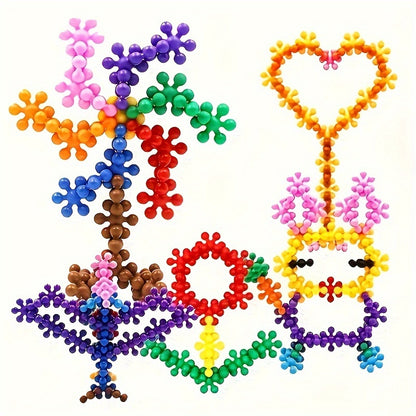 Plum Blossom Building Blocks Set with 60/100/200 pieces. Allows for interlocking puzzle tree trunk assembly. Education plastic toy for kindergarten enlightenment.