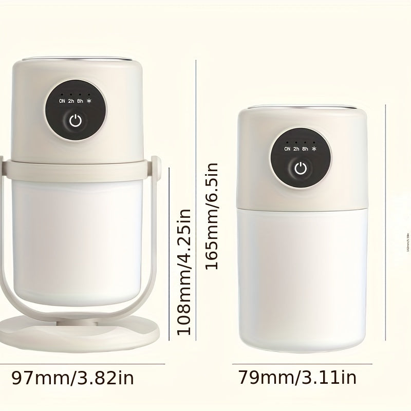 USB quvvatlangan jim humidifikator, 280ml sig'imga ega, sozlanadigan lampasi bilan, uy va ofisda foydalanish uchun ko'p funksiyali.