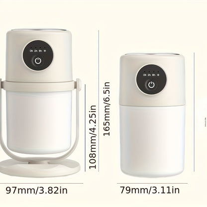 USB powered quiet humidifier for bedroom with 280ml capacity, adjustable lamp, versatile for home and office use.