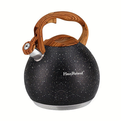 The Hausroland Stainless Steel Tea Kettle is a versatile and efficient kitchen essential. With a capacity of 1.7L or 3L, this kettle requires no electricity, making it perfect for use on open fire gas stoves or induction cookers. Ideal for both kitchen