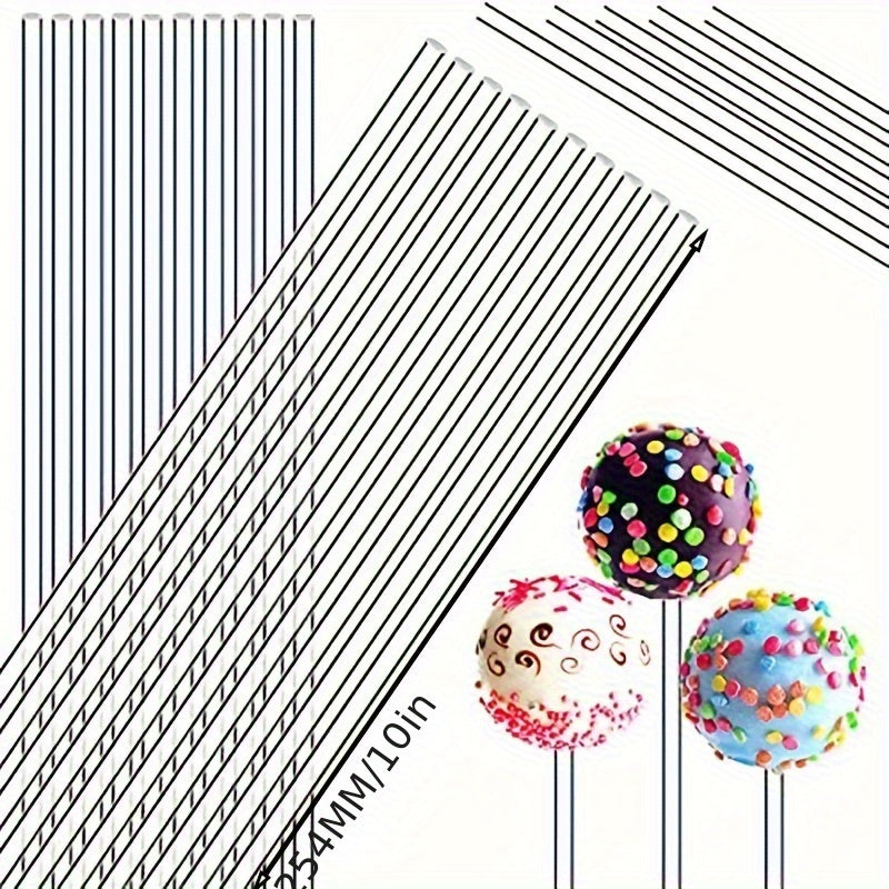 Acrylic Lollipop Sticks Set of 50 - Perfect for Cake Pops, Candy, Treats, Cupcakes, and Desserts at Weddings, Halloween, and Christmas