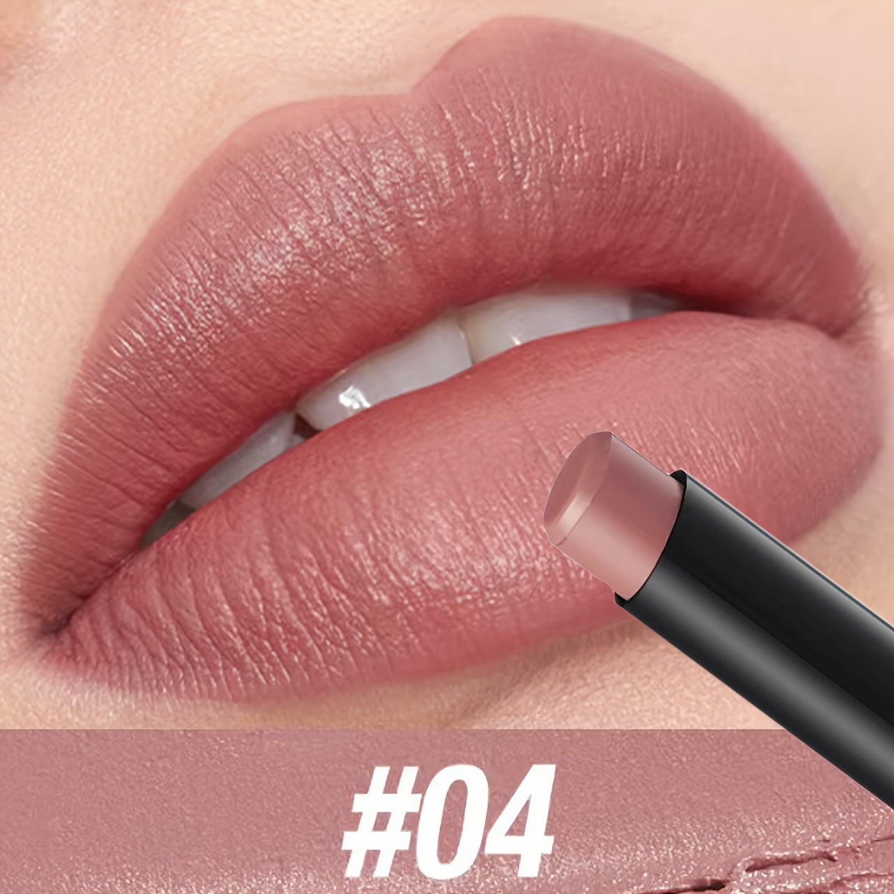 This matte lipstick has an angled tip, comes in a single stick, is long-lasting, moisturizing, and available in 8 shades.