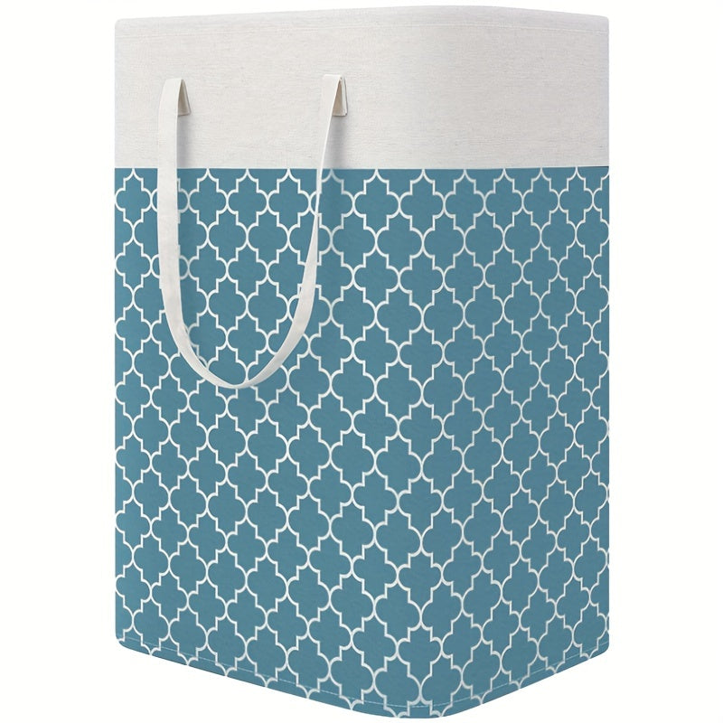 Large Capacity Cotton And Linen Fabric Dirty Clothes Basket, perfect for storing dirty clothes, toys, or laundry. This foldable basket is ideal for bathroom or room organization and makes a great Christmas or Halloween gift.