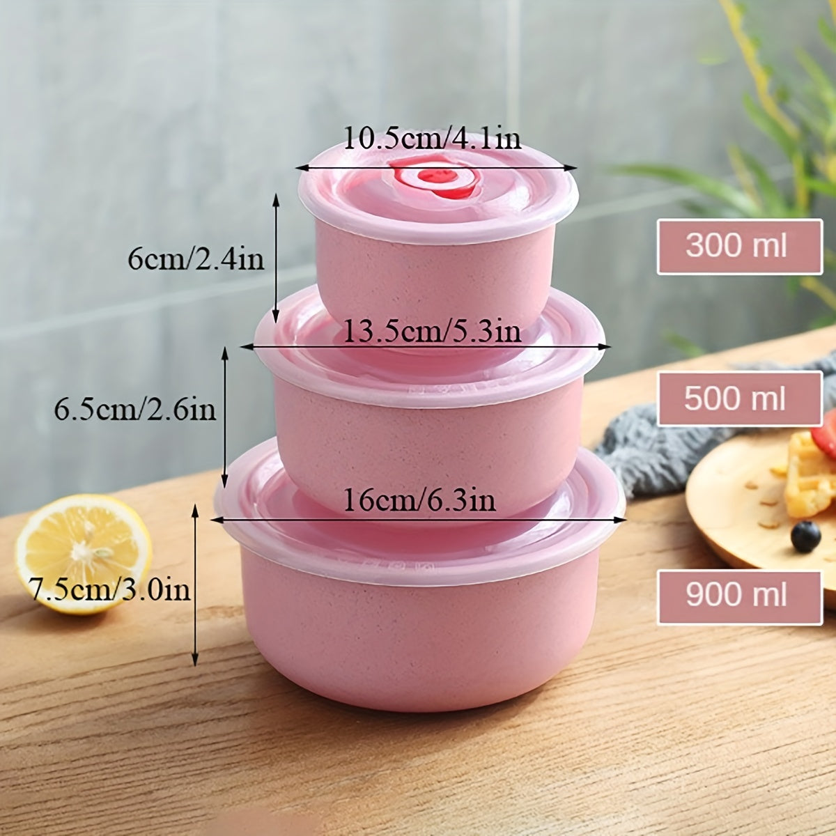 3 Airtight Food Storage Containers in Various Sizes, Perfect for Keeping Food Fresh - Essential for Summer, Lunches, Outdoors, and College Dorms.