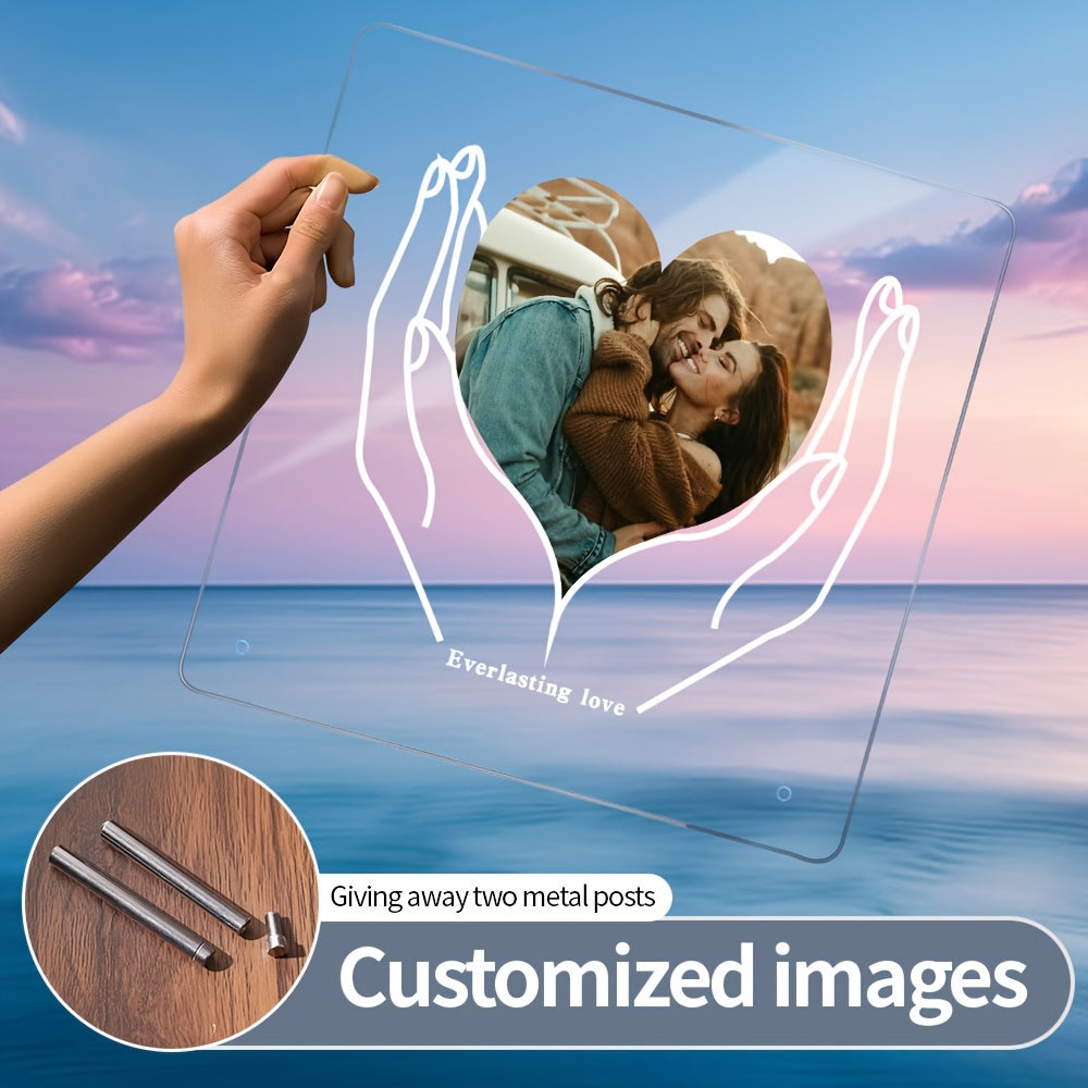 Beautiful Presentation, Bespoke Photo Decoration - Customized Acrylic Frame for Pets, Family & loved ones | Perfect for Christmas, Mother's Day, Father's Day & Valentine's Day Gifts