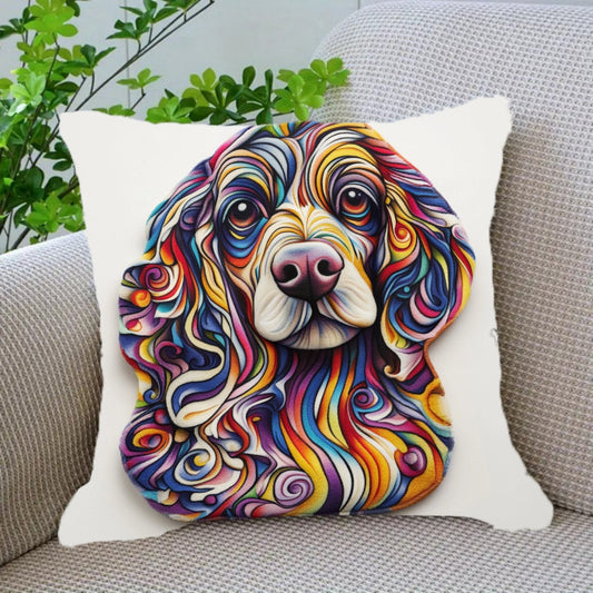 1 piece of polyester short plush pet blanket measuring 45.72x45.72 cm, featuring an audiophile doodle design for dogs in an irregular shape, suitable for use in the home's living room, sofa, or bedroom. Note that this blanket does not come with a pillow