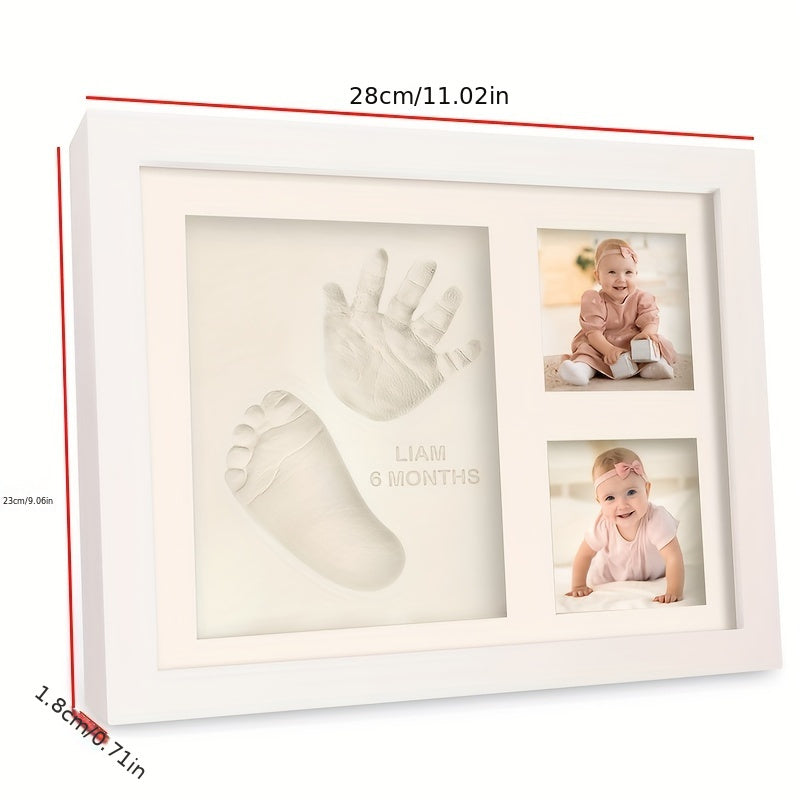 Capture lasting memories with the ERUW Baby Handprint & Footprint Keepsake Frame Kit! This acrylic memory preserver is perfect for babies aged 0-3 years old. Personalize it as a thoughtful baby shower, Thanksgiving, or Christmas gift for boys and girls