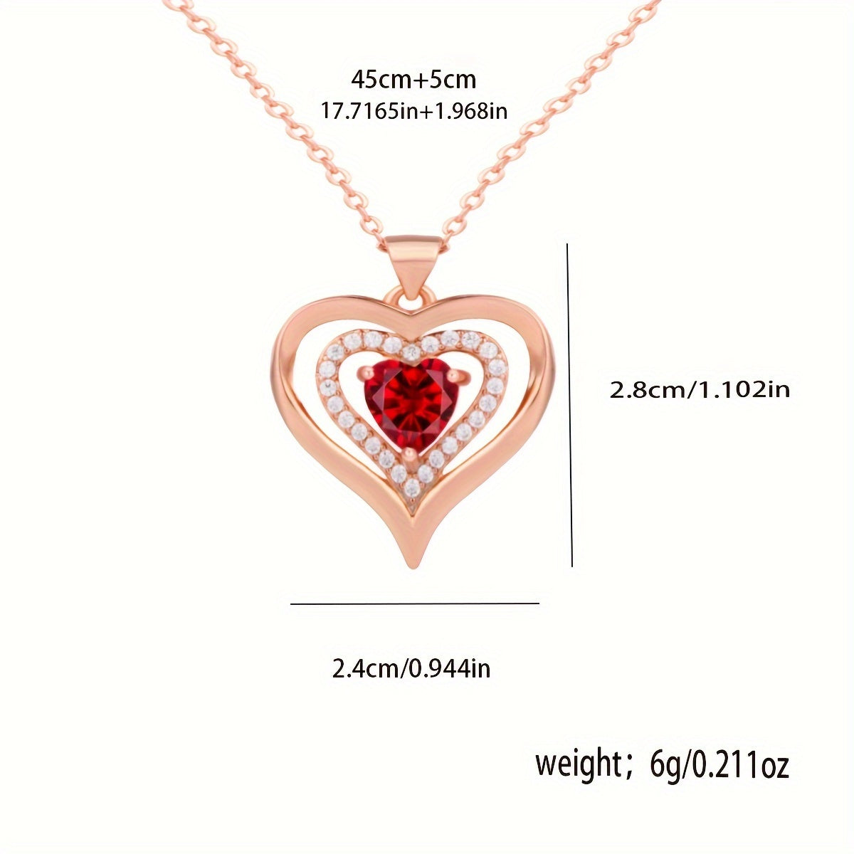 Give the gift of eternal love with our Rose Gift Box containing a Double Heart Diamond Pendant Necklace - the ideal jewelry for Mom, Wife, Daughter, Girlfriend. Perfect for Christmas, Valentine's Day, Anniversaries, Mother's Day, Birthdays, Weddings, and