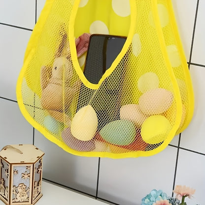 Spacious mesh hanging toy organizer with suction cups - perfect gift for holidays.