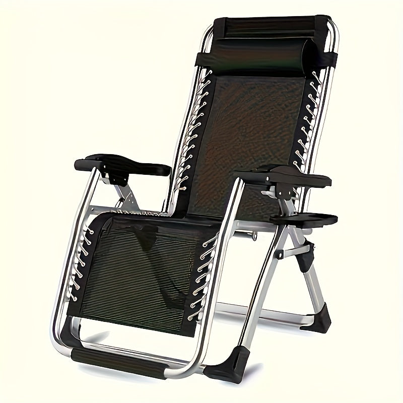 1 piece Heavy-Duty Zero Gravity Chair Cup Holder with Phone Slot - Durable Plastic Clip-On Tray for Beach & Leisure Chairs, Perfect for Home Organization and Relaxation.