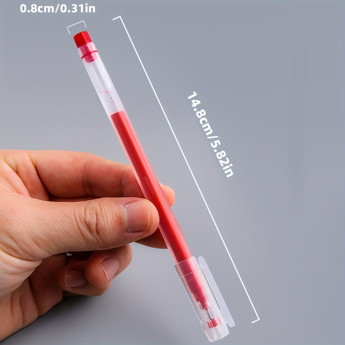 Large capacity gel pens in 0.5mm needle tube, 6 or 10 pcs, ideal for students and office writing.