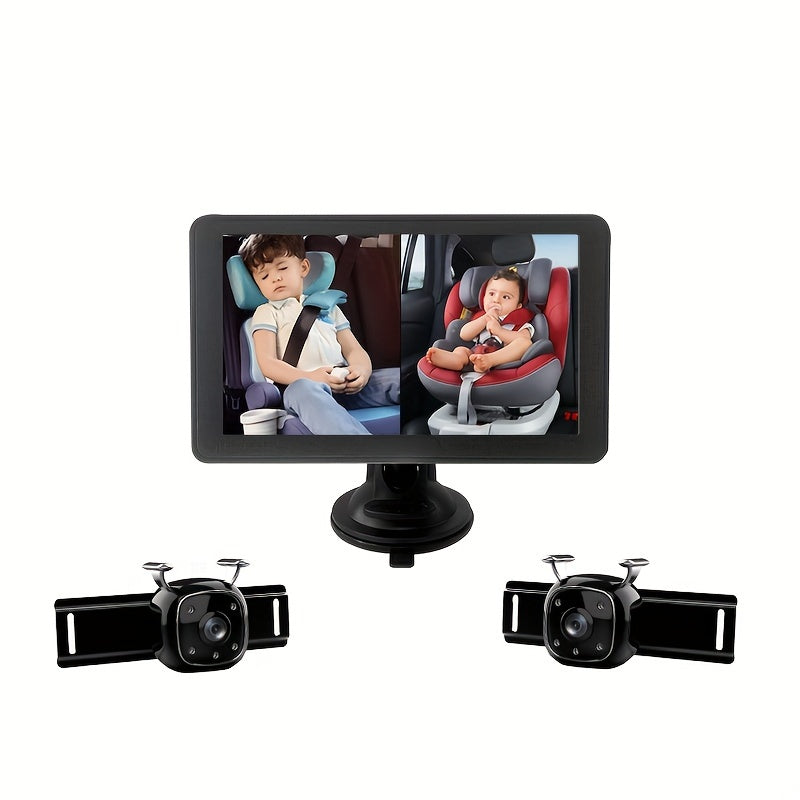 2-Pack of Youngsters Car Cameras for 17.78 cm Single/Dual Screen Display, Easy Installation for Rear-Facing Seat Monitoring