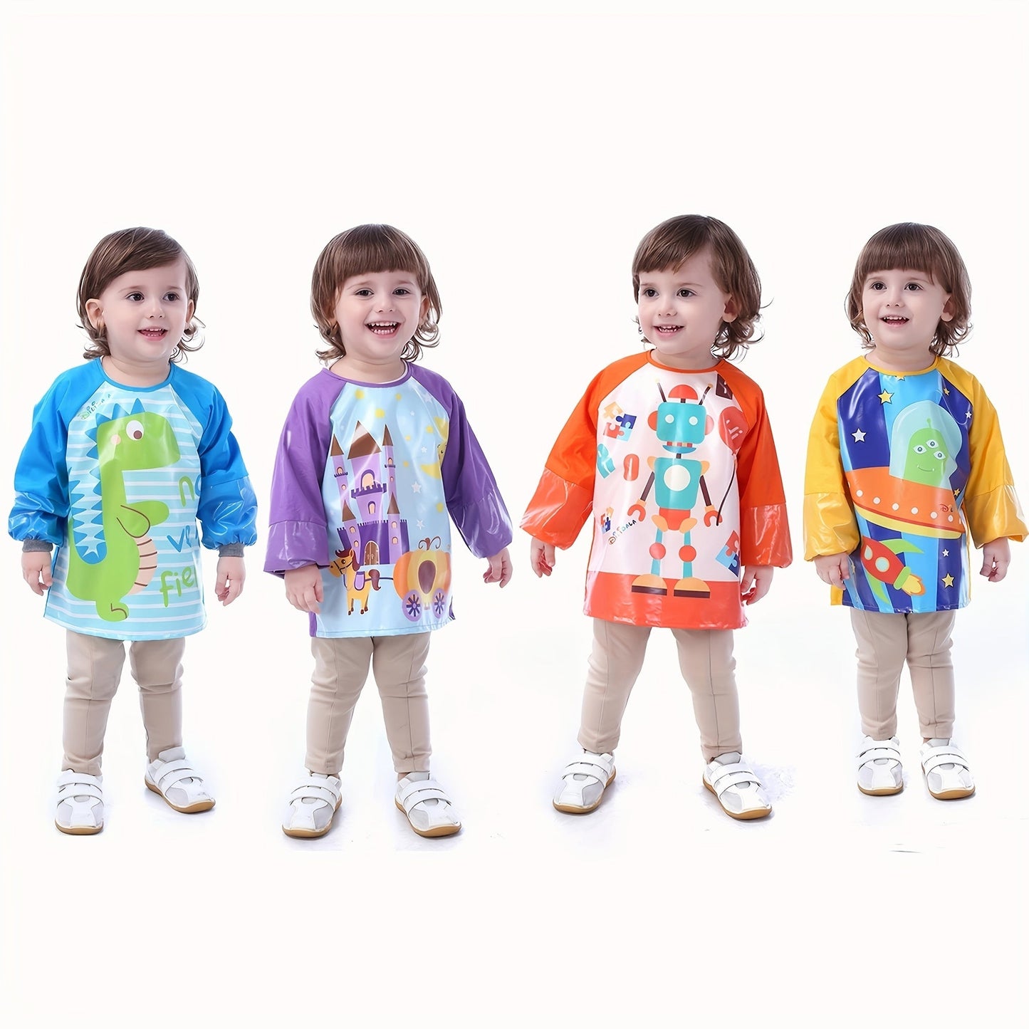 Artists and little ones alike will love the Waterproof Long-Sleeve Smock with Pockets - Perfect for keeping clean during messy activities.