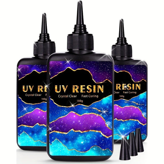 Upgrade your art and jewelry-making projects with this UV Resin Kit, available in 10g, 25g, 60g, and 100g sizes. The crystal clear hard UV curing premixed epoxy resin is perfect for beginners and comes with a lamp for easy curing. Get started on your