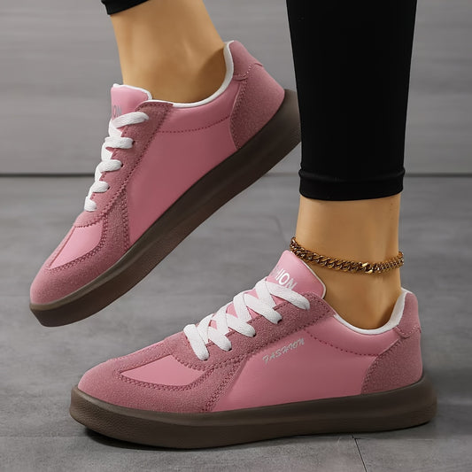 Casual lace-up women's sneakers with lightweight microfiber fabric, fabric inner and insole, and Phylon sole for all-season comfort. Hand washable.