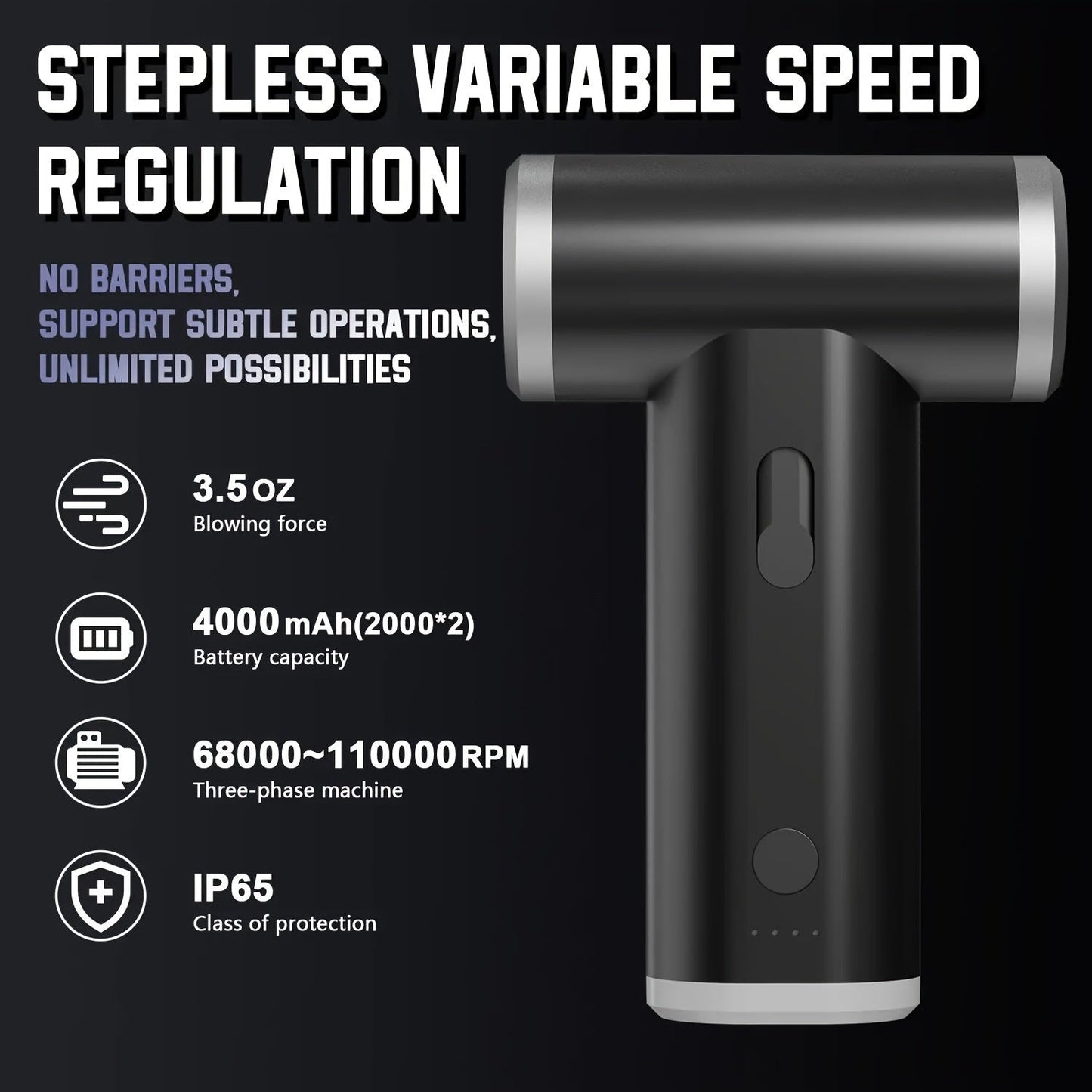 Compact Cordless Dust Blower with High-Speed Air Pump, USB Charging, Button Control - Perfect for Home, Car, Computer Keyboard, and Sofa Drying tasks