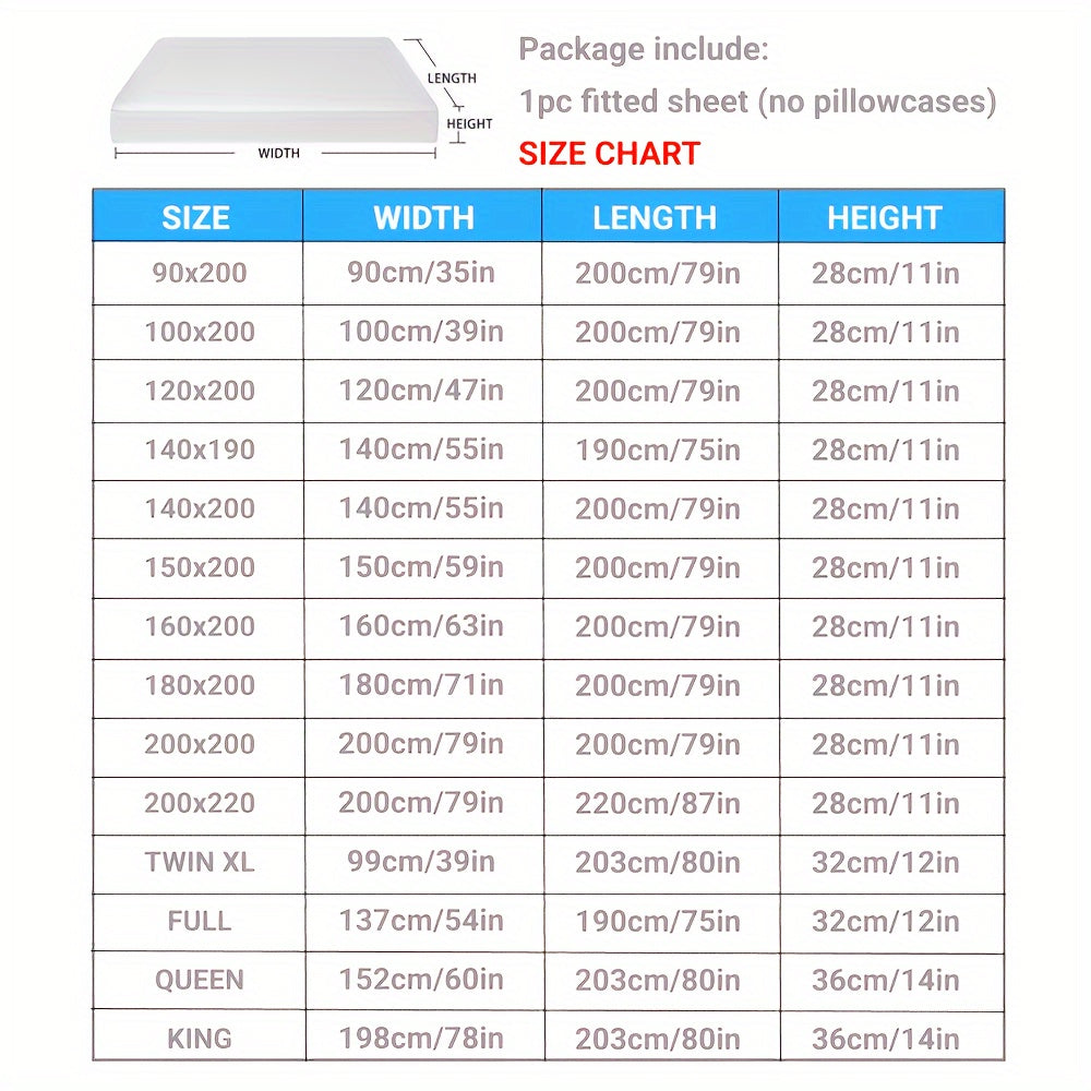 1 piece of fully enclosed waterproof mattress cover with zipper. (No pillowcase included) This dust-proof mattress protector is designed with solid color deep pocket fitted sheet for double bedroom. Available in white or grey.