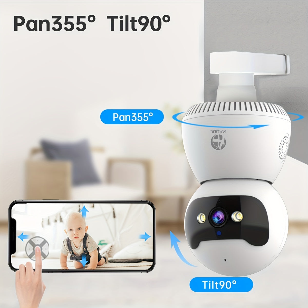 Advanced 1080P HD Security Camera featuring Automatic Tracking, Full Color Night Vision, and Two-Way Audio - Dual Band 5G WiFi IP Camera for Home Surveillance