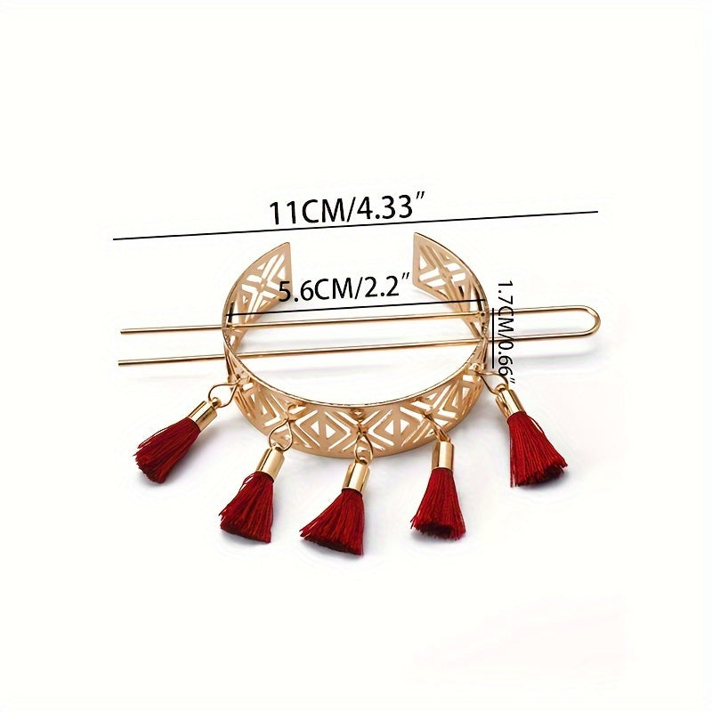 Set of 2 Floral Hollow Retro Hairpins in Chinese Style U-shaped Design, Perfect for Holding Double Buns, Hair Accessories Ideal for Women