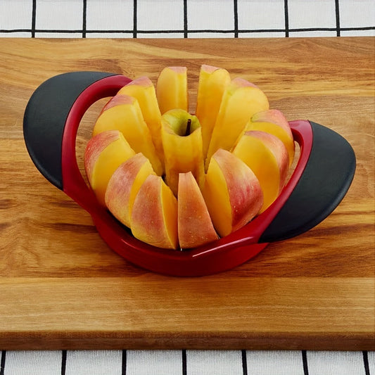 Effortlessly slice and core with the JOLUCE Stainless Steel Apple Slicer. This 12-blade corer and divider is perfect for cutting a variety of fruits, vegetables, and potatoes. Make cake making and food preparation a breeze with this versatile kitchen