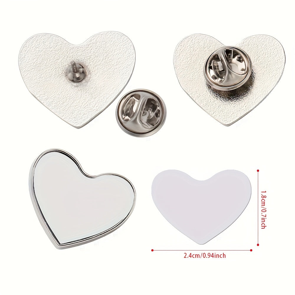 Set of 10 Customizable Metal Cufflinks & Button Badges - Choose from a Variety of Shapes for Personalized Gifts and Accessories