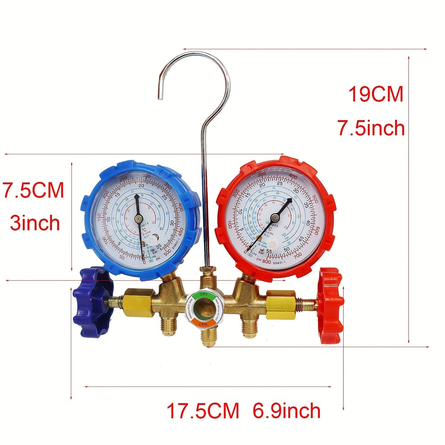 Set of high-quality fluorine meter with R410A adapter