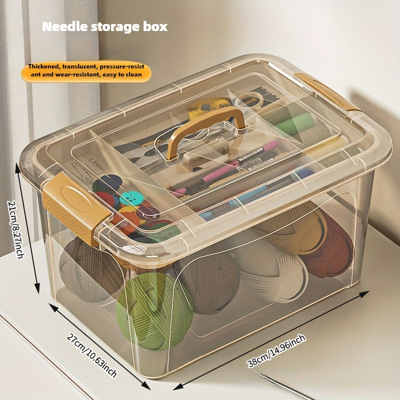 Transparent multi-layer medical storage box with large capacity for organizing small medicine items.