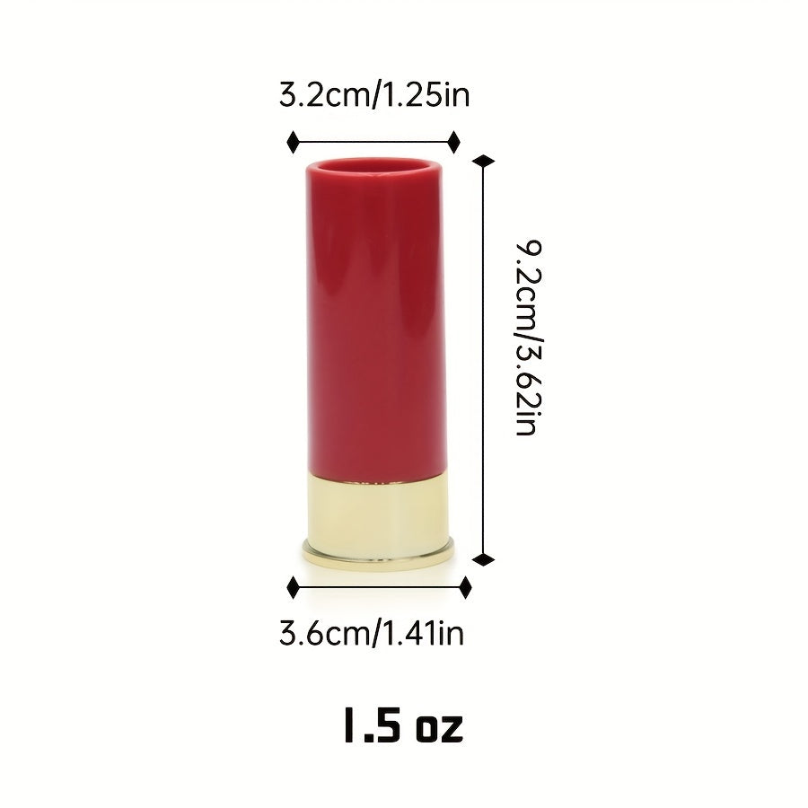 Funny bullet shaped cup - 1.5 oz shot glass for men, dad, grandpa, and husband - ideal for bars and parties.