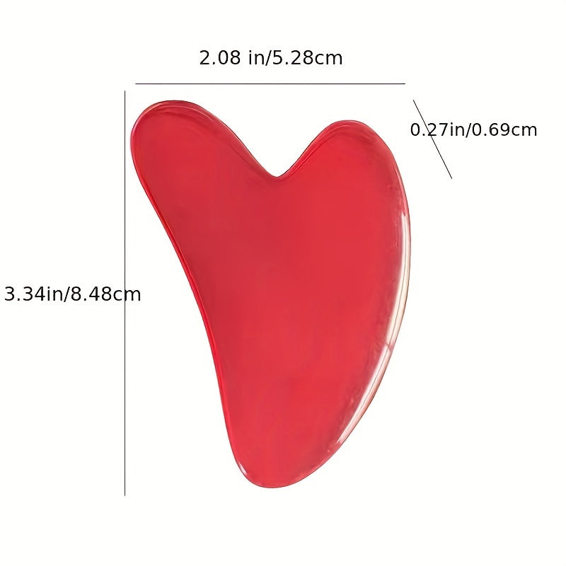 Heart-shaped resin Gua Sha tool for facial and full body hair removal, high-quality for beauty salon use.