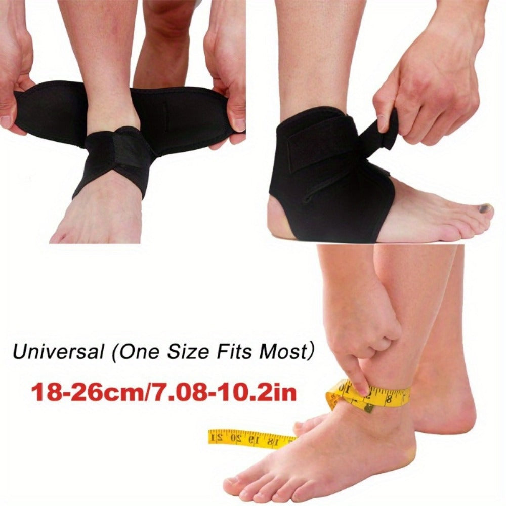 Ankle support strap with adjustable compression and secure closure for basketball and fitness, 43.0cm x 18.49cm.