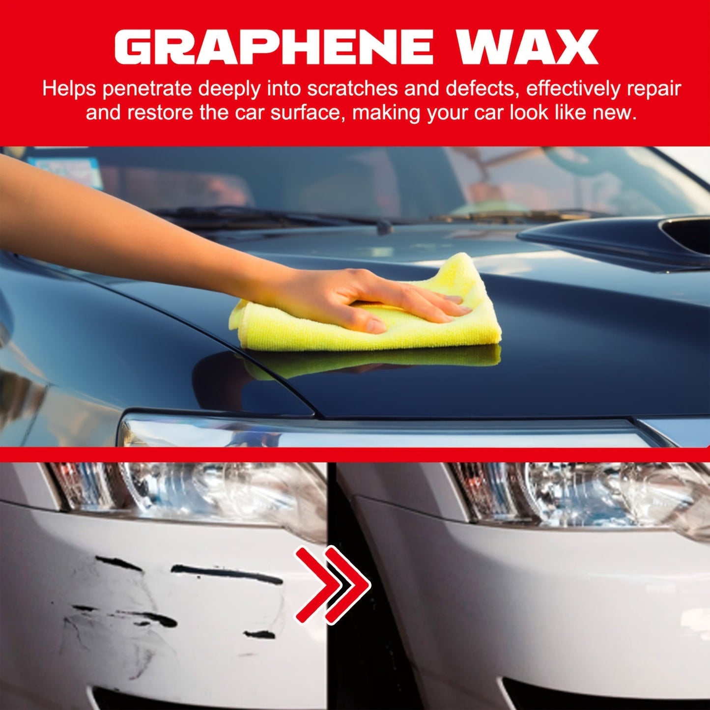 Restore your car's shine with our High-Shine Car Scratch Repair Wax. This durable ceramic coating provides long-lasting protection and restores brightness. Suitable for all colors.