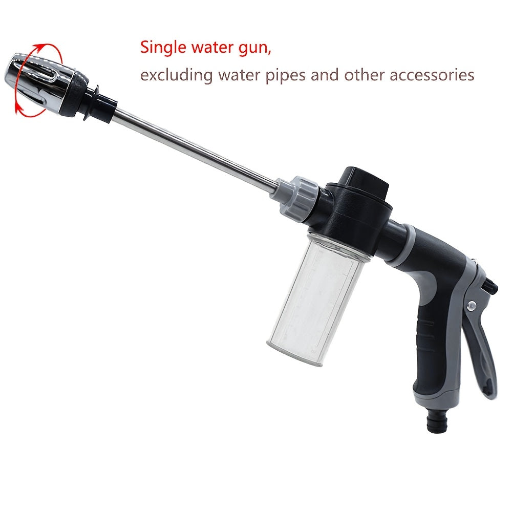 High-pressure car wash water gun for external cleaning of RV, foam kettle cleaning, garden hose nozzle, garden shower, multifunction watering tool for powerful cleaning.