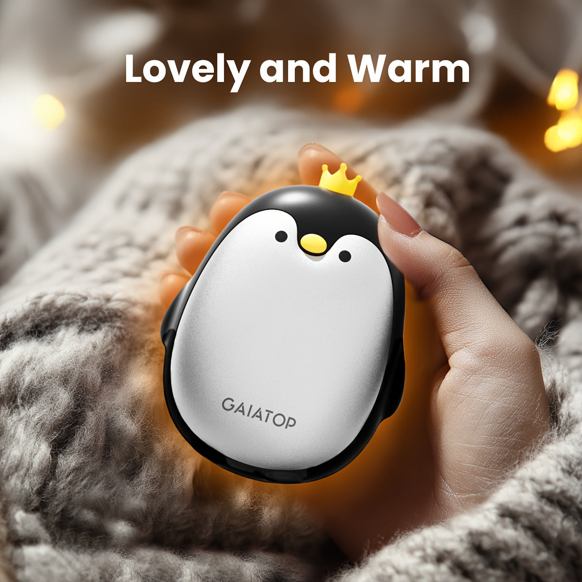 Get your hands on the 2-Pack of GAIATOP Penguin Hand Warmers! These compact USB rechargeable 5W mini hand warmers come with a powerful 3600mAh lithium battery for quick charging and long-lasting warmth in cold outdoor weather. They also make the perfect