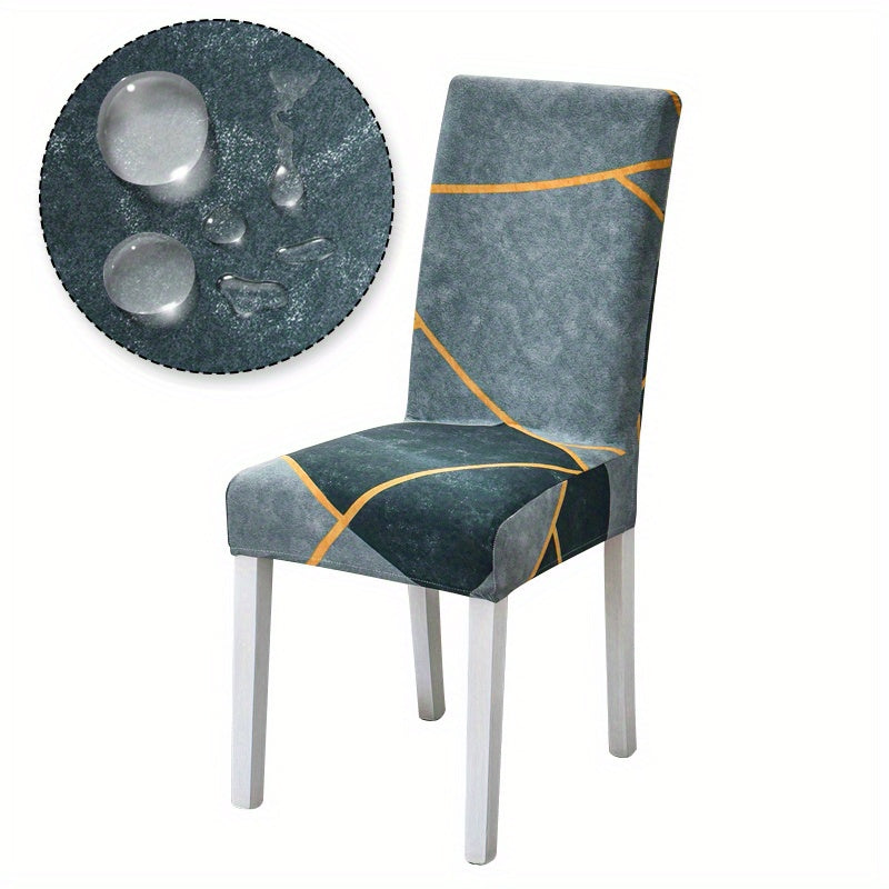 Waterproof spandex elastic table and chair cover set, available in 1, 4, or 6 pieces, 130g/GPS.