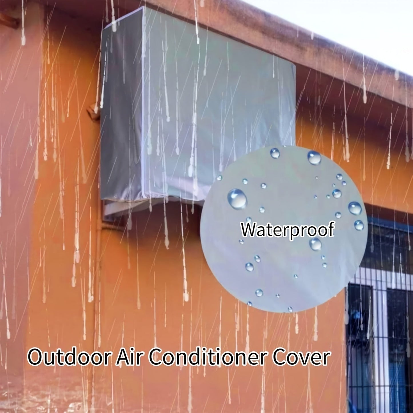 Aluminum Foil Air Conditioner Cover - Portable, Household Use - Available in Multiple Sizes for Dust Protection, Sun Protection, and Waterproofing