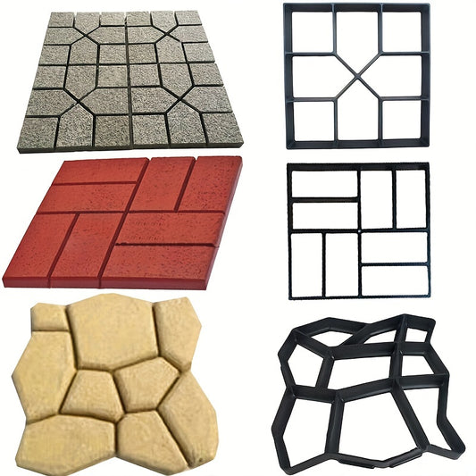 1pc DIY manual garden walk pavement mold for making cement brick stone road.