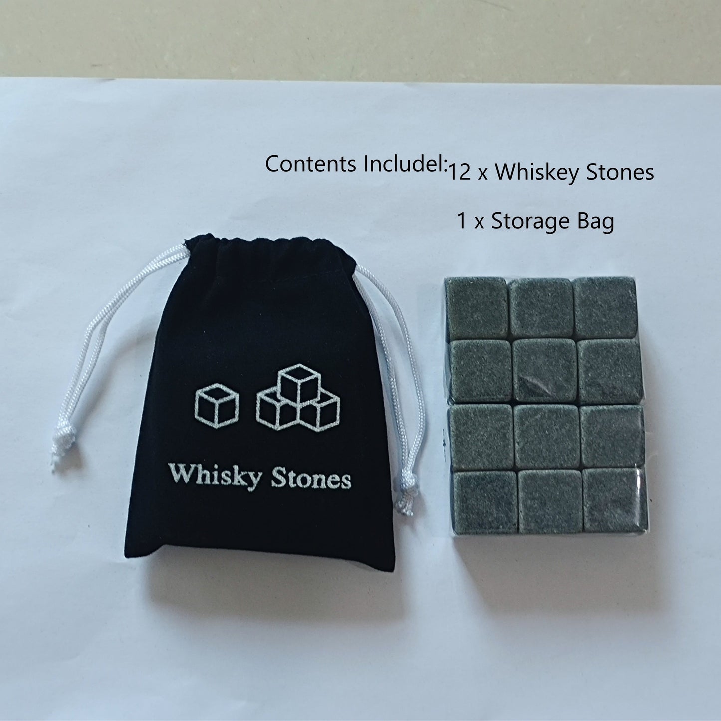 Reusable Whiskey Ice Stone Set, ideal for those who enjoy whiskey, makes a great gift for men, fathers, husbands, and friends celebrating their birthdays.