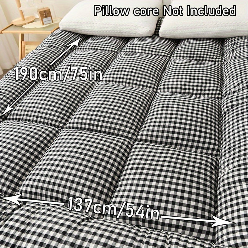 Luxurious Plaid Mattress Topper - Cozy and Airy, Premium Comfort for Any Room, Perfect for Autumn/Winter Season, Ideal Holiday Gift