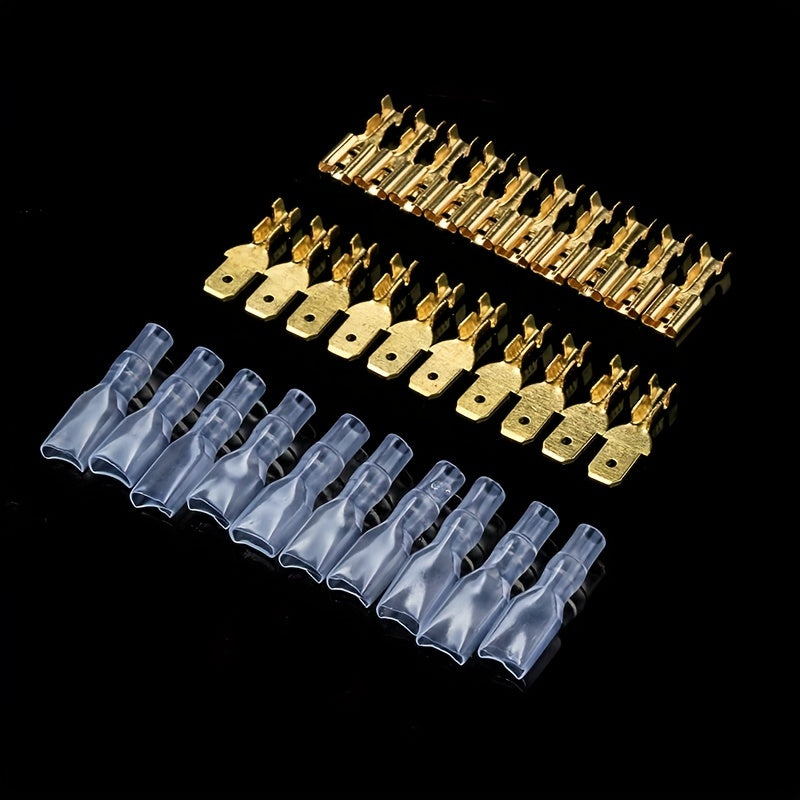 180-315pcs of 2.8-6.3mm Female/Male Spade Terminals with Insulating Sleeves