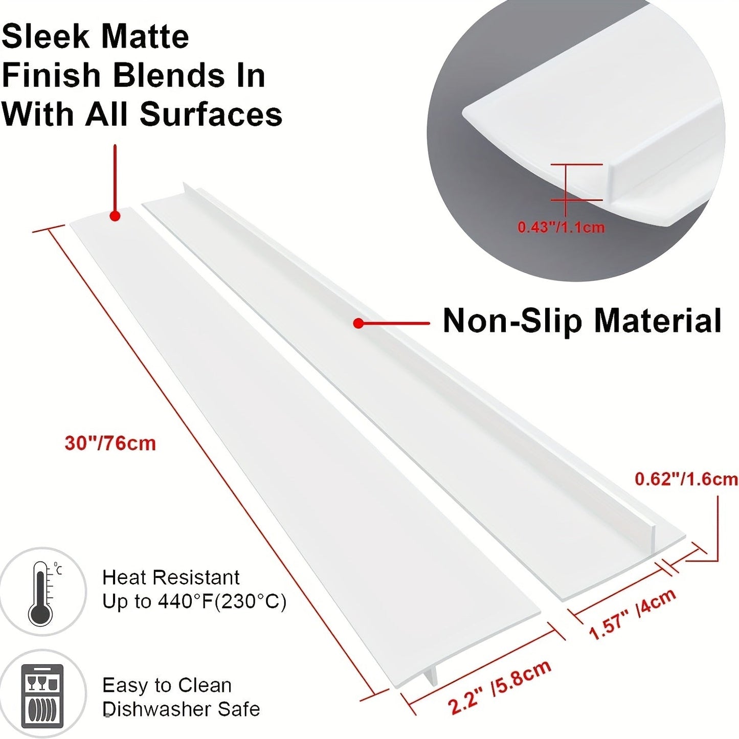 [Top Pick] Stove Counter Gap Cover - This flexible and heat-resistant cover is easy to clean and perfect for sealing spills between appliances, furniture, stoves, ovens, washers, and dryers.