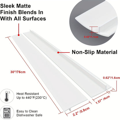 [Top Pick] Stove Counter Gap Cover - This flexible and heat-resistant cover is easy to clean and perfect for sealing spills between appliances, furniture, stoves, ovens, washers, and dryers.