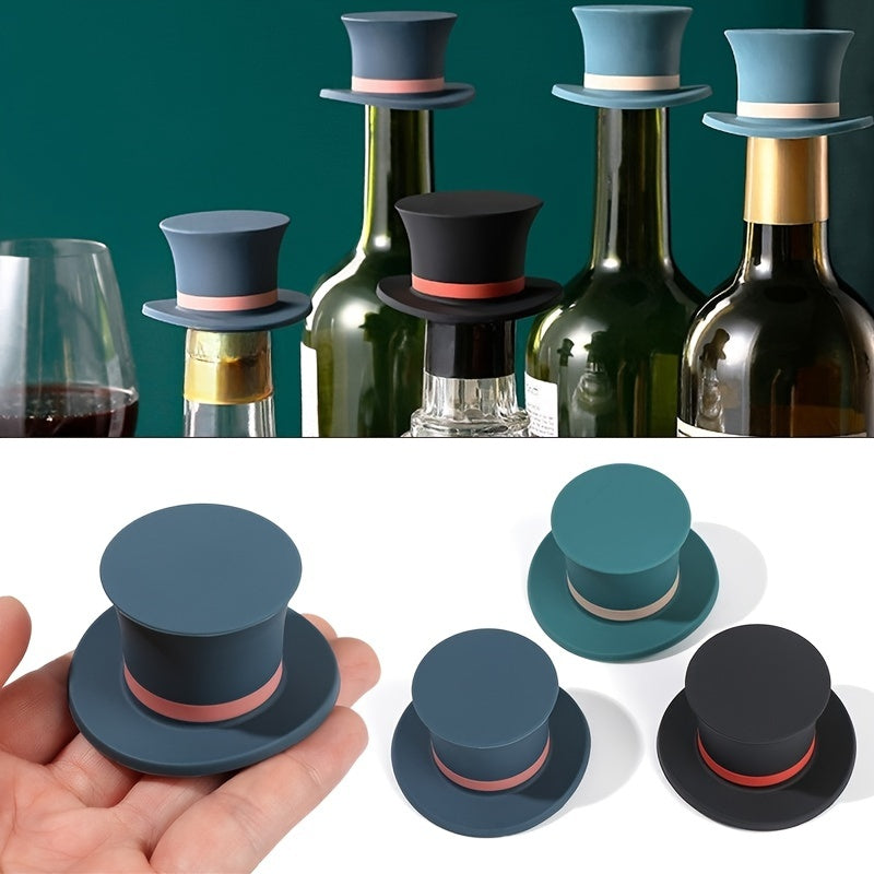 Silicone wine bottle stopper for red and champagne bottles to keep them fresh and dust-free.