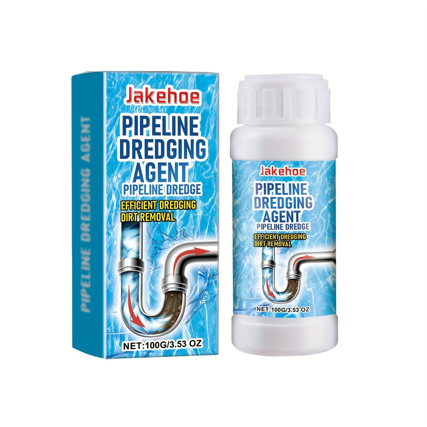 Powerful Drain Unblocker for Kitchen & Bathroom - Easily Removes Clogs, Grease & Hair from Pipes