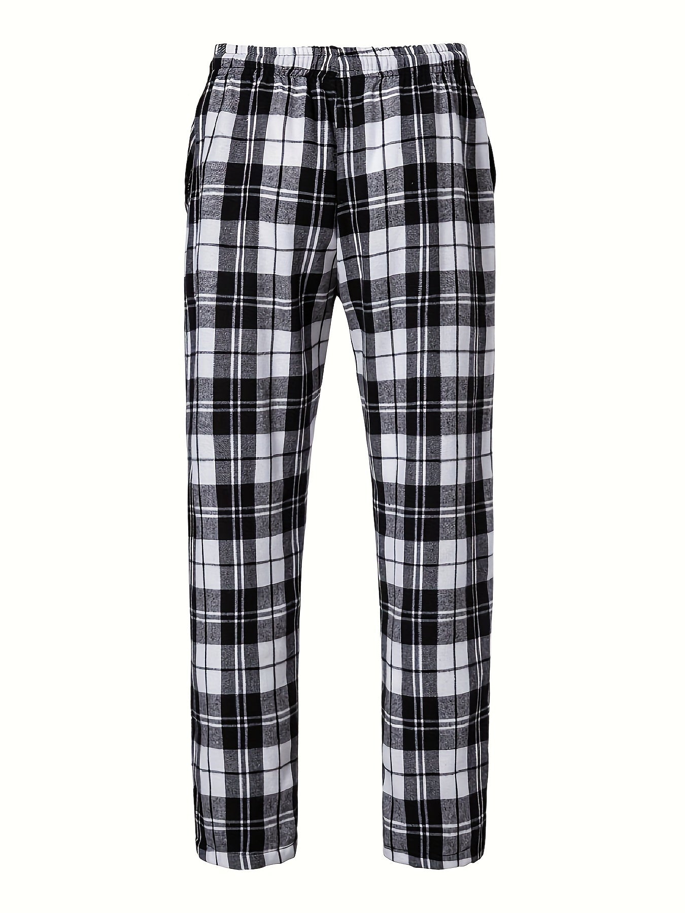 Men's Plaid Casual Home Pants