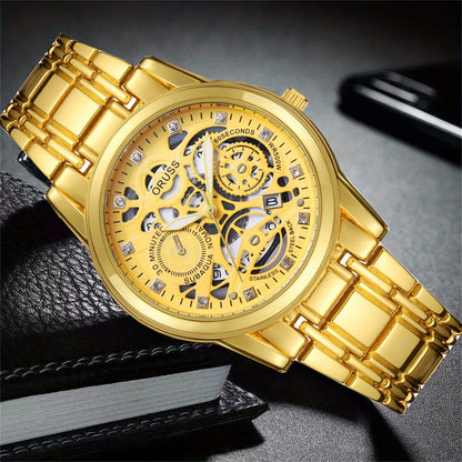 Men's Authentic Fashion Watches featuring Handsome Hollow Set Design in Classic Style