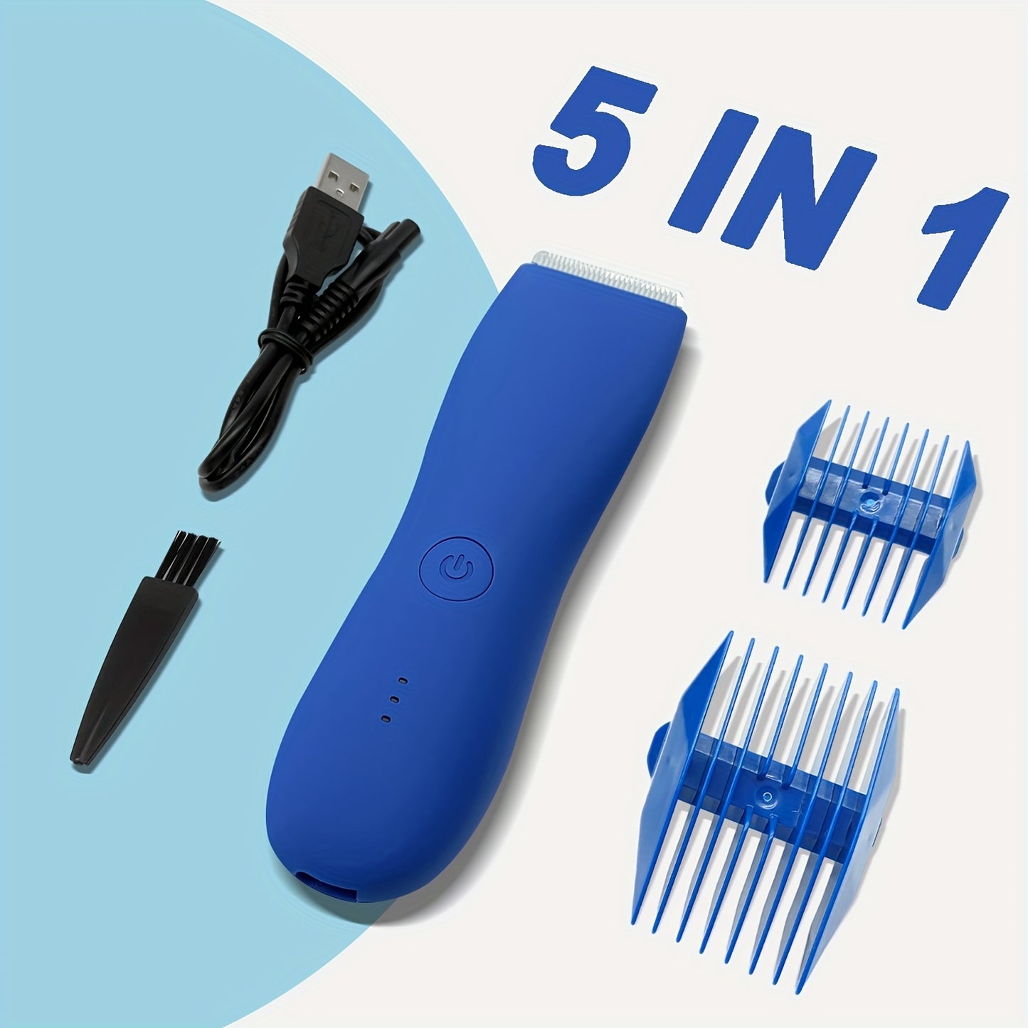 Professional body hair trimmer with replaceable blades. Electric trimmer for grooming men's body hair, including a ceramic blade. Ideal gift for your loved one.