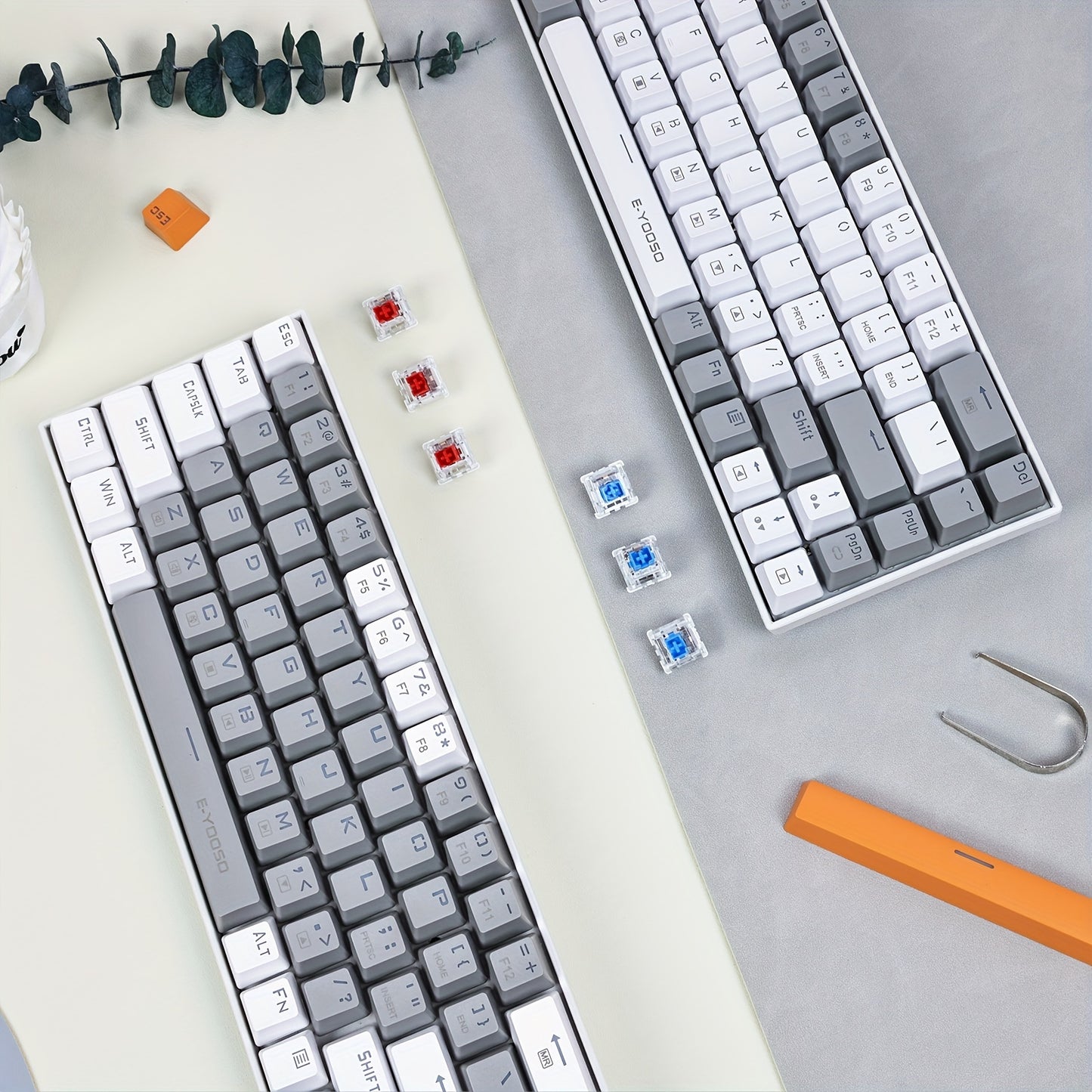 E-YOOSO Z-686 is a portable 65% mechanical gaming keyboard with backlighting and ergonomic design. It features a unique bicolor mold, compact 68 keys, and is suitable for Windows PC